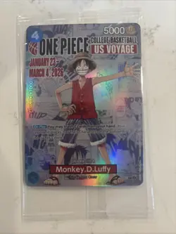 One Piece Monkey D. Luffy US Voyage College Basketball Promo Card SEALED - Image 1