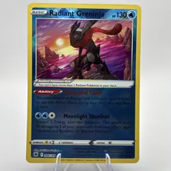 Radiant Greninja 046/189 - Pokemon TCG Astral Radiance Radiant Rare Card NM - Image 1