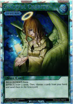 GRACEFUL CHARITY Rush Duel Holo YuGiOh YU GI OH Custom Collectible Card - Image 1