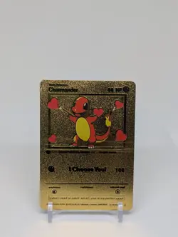 Pokemon🔥CHARMANDER🔥GOLD FOIL Custom Card🔥I Choose You Valentines Day🔥044 - Image 1