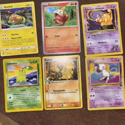 pokemon cards lot Of 6 Mew Bayleef Chikorita Stunfish Fuecoco Sabrina’s Dream - Image 1