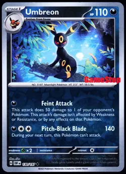 Pokemon Card- Umbreon Miscellaneous Cards & Products #130/197 - Image 1