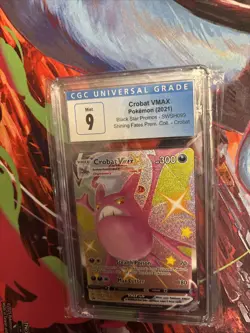 Pokemon TCG Crobat VMAX SWSH Black Star Promo Card SWSH099 CGC 9 - Image 1