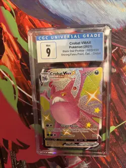 Pokemon TCG Crobat VMAX SWSH Black Star Promo Card SWSH099 CGC 9 - Image 2
