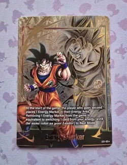 Goku Energy Marker Promo Prize Gold E01-05 Dragon Ball Fusion World Card English - Image 1