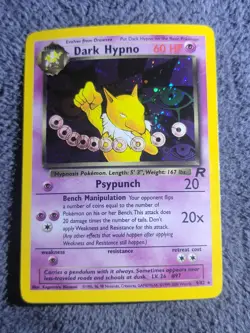 Pokemon Dark Hypno Holo Rare Card Team Rockets Set 9/82 Unlimited WOTC Vintage - Image 1
