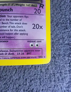Pokemon Dark Hypno Holo Rare Card Team Rockets Set 9/82 Unlimited WOTC Vintage - Image 3