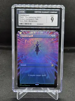 MTG Modern Horizons 2 Foil Borderless Counterspell 308 CGC Mint 9 - Image 1