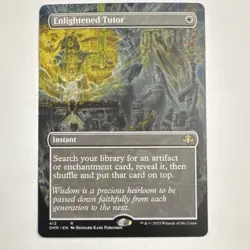 Enlightened Tutor Borderless Rare White Instant Dominaria Remastered 412 - Image 1