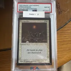 1993 MtG ARMAGEDDON Magic: the Gathering CE PSA 8 WOTC Rare - Image 1