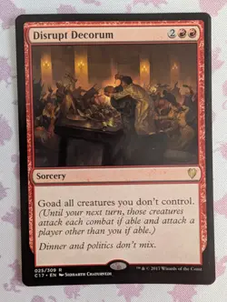 1x Disrupt Decorum (025) Commander 2017 LP MTG Magic the Gathering - Image 1