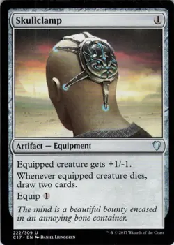 MTG Skullclamp (222) | LP | Commander 2017 {C17} - Image 1