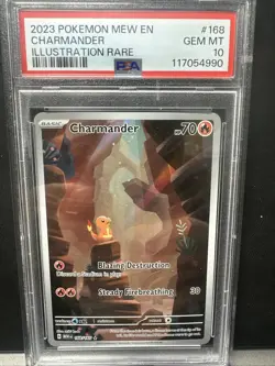 2023 Pokemon Scarlet & Violet 151 Charmander Illustration Rare #168 PSA 10 - Image 1