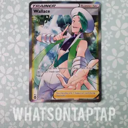 Pokemon Card Wallace 194/195 Ultra Rare Sword Shield Silver Tempest Singles NM - Image 1