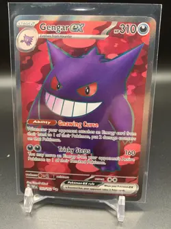 Pokemon TCG Gengar ex Full Art Scarlet & Violet - Temporal Forces 193/162 NM - Image 1