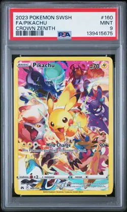 2023 Pokemon Sword And Shield Crown Zenith Pikachu #160 PSA 9 - Image 1