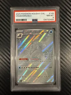 2025 Pokemon Holiday Cal Crabominable 149/142 Psa 8 - Image 1