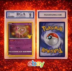 ✨ 2021 Pokemon Celebrations Mew #011/025 RGA 9 MINT Holo Graded Slab - Image 1