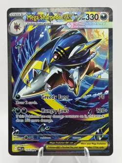 Mega Sharpedo ex 127/094 Phantasmal Flames Special Illustration Rare Pokemon -NM - Image 1