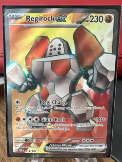 Pokemon TCG Regirock EX 214/182 Destined Rivals Full Art Ultra Rare Holo NM - Image 1