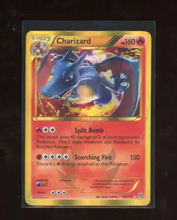 2013 Pokemon Black White Plasma Storm Charizard Holo Foil Secret Rare 136/135 - Image 1
