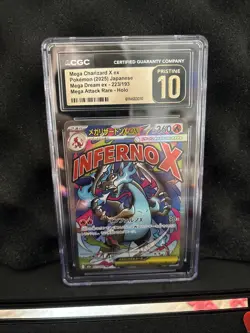 Pokemon TCG Mega Charizard X ex 223/193 Mega Attack Rare - Holo CGC Pristine 10 - Image 1
