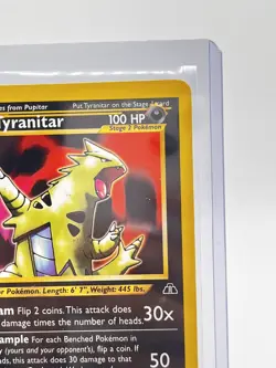 Pokemon TCG Tyranitar Neo Discovery 31 Regular Unlimited Rare Non Holo - Image 4