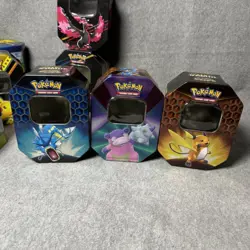 Pokemon TCG Empty Tins Lot of Of 13 Assorted Pikachu Zapdos Eeveelutions - Image 5