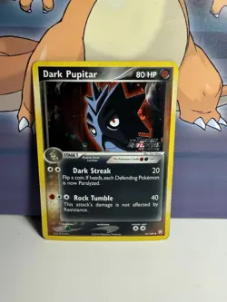 Pokemon Dark Pupitar 41/109 - Reverse Holo - Team Rocket Returns (2004) - Image 1