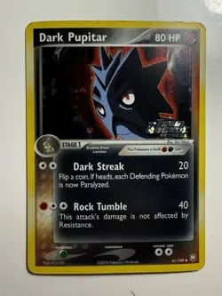 Pokemon Dark Pupitar 41/109 - Reverse Holo - Team Rocket Returns (2004) - Image 3
