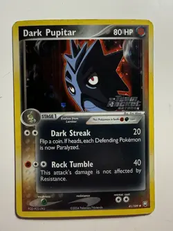 Pokemon Dark Pupitar 41/109 - Reverse Holo - Team Rocket Returns (2004) - Image 4