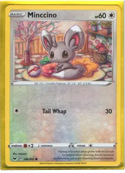 MINCCINO 146/202 Sword & Shield 2020 Pokemon Reverse Holo - NMT - Image 1