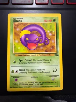 EKANS 46/62 COMMON Fossil WOTC 1999 Pokemon - LP - Image 1