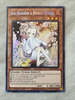 Yugioh Ash Blossom & Joyous Spring RA04-EN025 Secret Rare 1st Ed NM - Image 1
