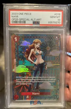 2024 ONE PIECE OP05 #01 AWAKENING OF THE NEW ERA NAMI SP SPECIAL PSA 10 GEM MINT - Image 1
