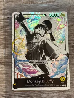 One Piece TCG Monkey D. Luffy ST29-001 Leader Alt Starter Deck Egghead Parallel - Image 1