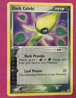 Pokemon TCG Dark Celebi Holo Rare Card #4/101 Hidden Legends Series NM - Very LP - Image 2