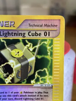 Lightning Cube 01 127/147 Reverse Holo Pokemon Aquapolis MP English Card WOTC - Image 4