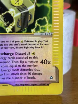 Lightning Cube 01 127/147 Reverse Holo Pokemon Aquapolis MP English Card WOTC - Image 5