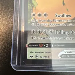 Snorlax V 141/202 - Sword & Shield Ultra Rare Pokemon Card LP - Image 4