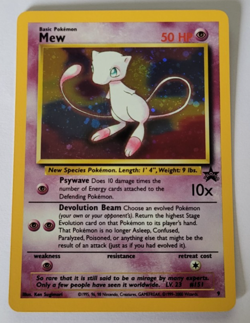 Pokemon Card Mew Holographic Black Star Promo #9 Card WOTC 1999-2000 NM - Image 1