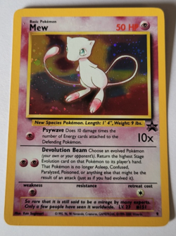 Pokemon Card Mew Holographic Black Star Promo #9 Card WOTC 1999-2000 NM - Image 3