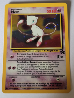 Pokemon Card Mew Holographic Black Star Promo #9 Card WOTC 1999-2000 NM - Image 5