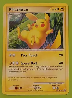 Pokemon Pikachu Card Stormfront 70/100 Common LP Condition - Image 1