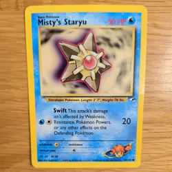MISTY'S STARYU 90/132 POKEMON CARD (GYM HEROES SET) - Image 1