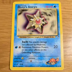 MISTY'S STARYU 90/132 POKEMON CARD (GYM HEROES SET) - Image 2