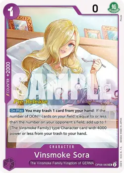 Vinsmoke Sora UC Wings of the Captain Pre-Release Cards OP06-063 NM - Image 1