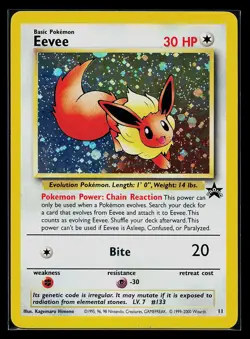 Pokemon Card - Eevee #11 Holo WoTC Black Star Promo - Image 1