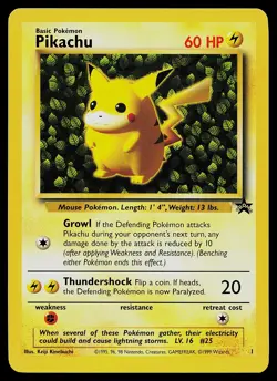 Pokemon Card - Pikachu Ivy 1 WOTC Black Star Promo - Image 1