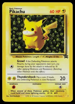 Pokemon Card - Pikachu Ivy 1 WOTC Black Star Promo - Image 1